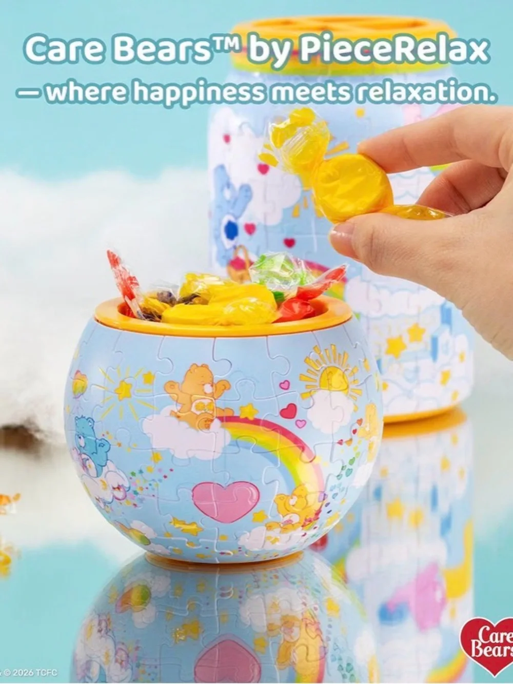 Care Bears Blue and White Puzzle Planter